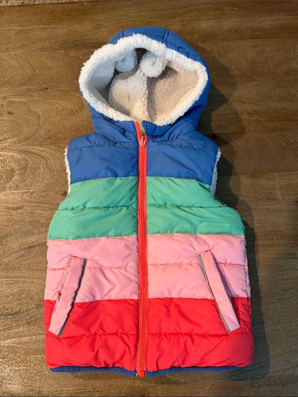 Mini Boden Borg Mix Reversible Gilet Vest size 4-5 year L56